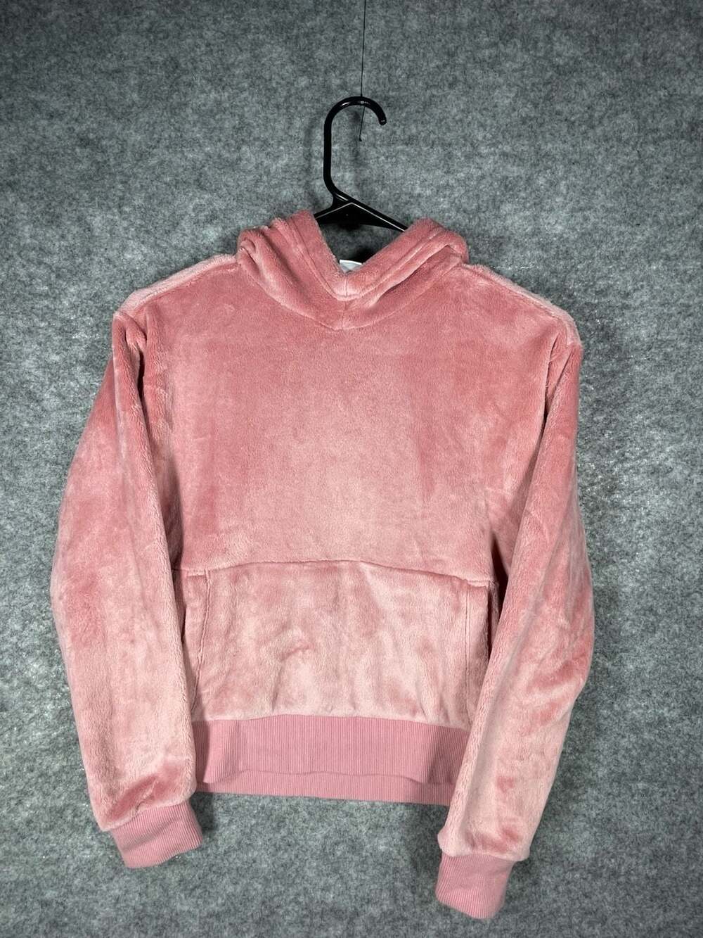 Athleta Girl Pink Plush Fleece Hoodie With Thumbholes Size M 8-10